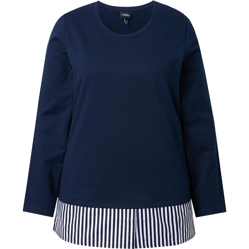 Ulla Popken Tričko námornícka modrá / biela 67000172