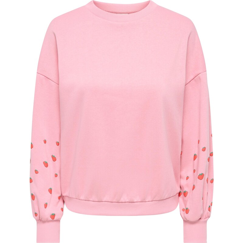 ONLY Mikina ONLBrooke smaragdová / svetloružová / krvavo červená 67000247