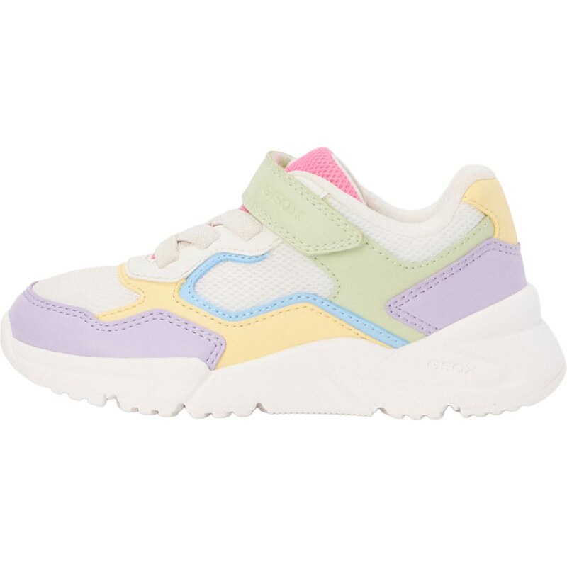 GEOX Tenisky LOFTUS žltá / pastelovo zelená / orgovánová / biela 67000278