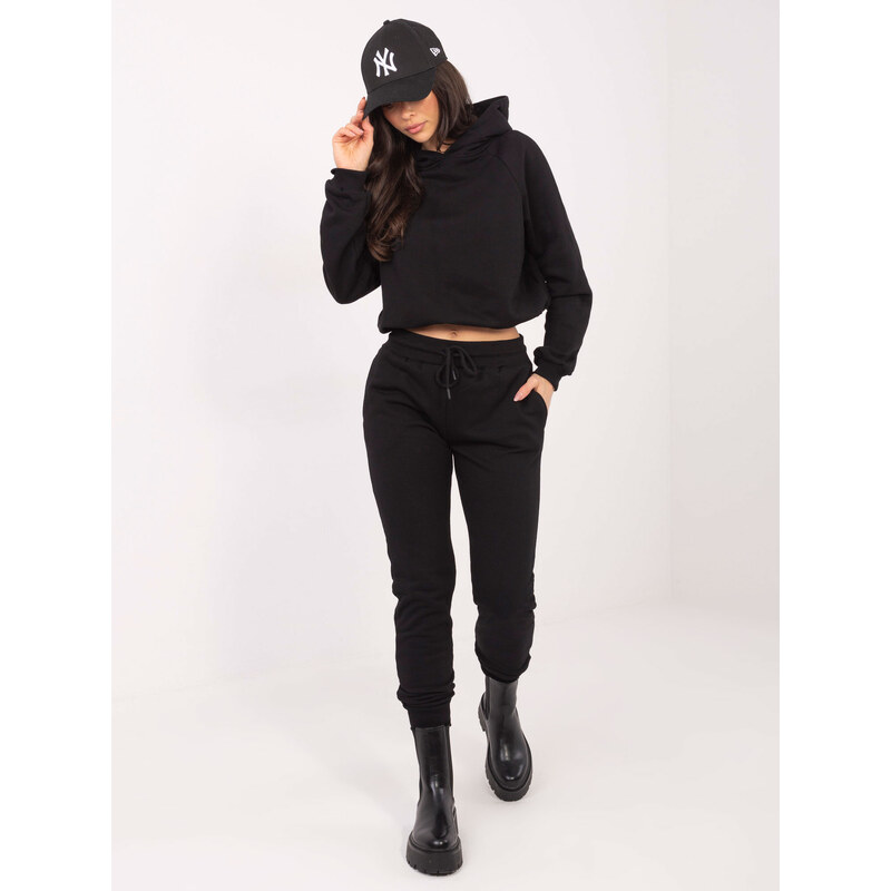 BASIC Čierna dámska tepláková súprava -RV-KMPL-5757.96-black 20865328