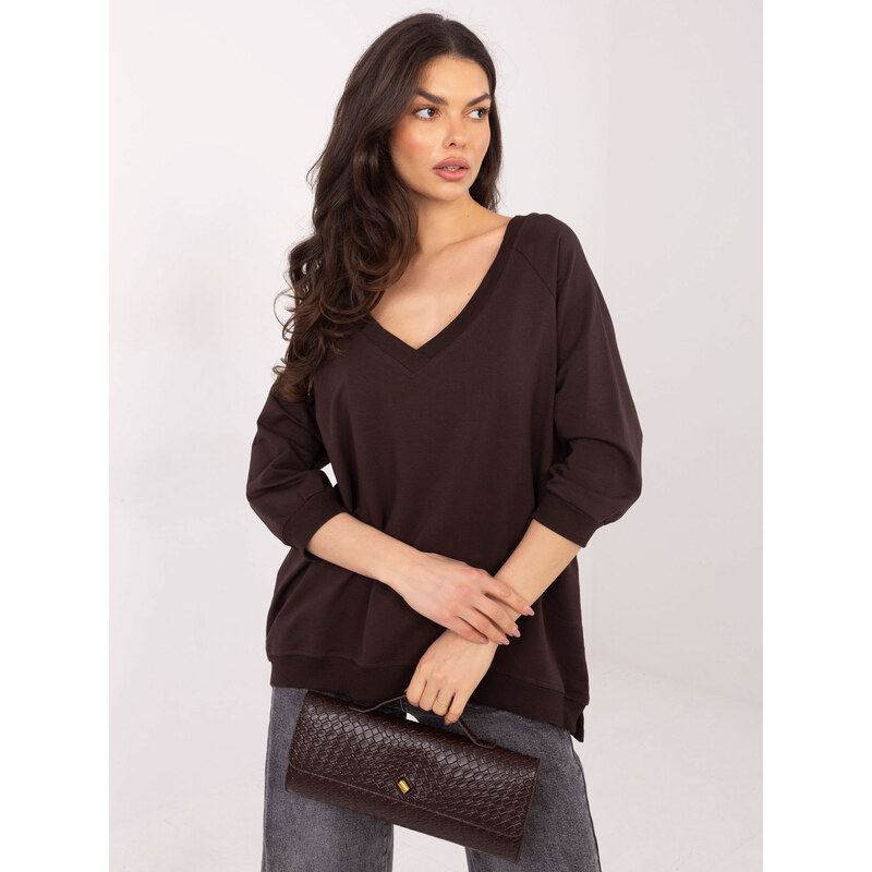 RUE PARIS Sweatshirt-RV-BL-5676.09-dark brown 64791794