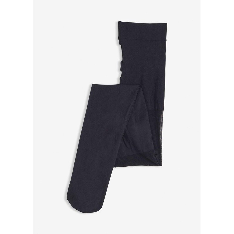 bonprix Pančuchové nadkolienky so srdiečkami 60den, farba čierna 61305848