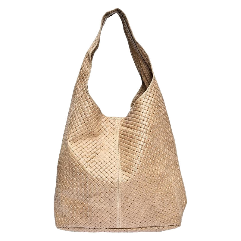 Luisa Vannini Dámska kožená kabelka Hobo LV 8151 Fango 66999580