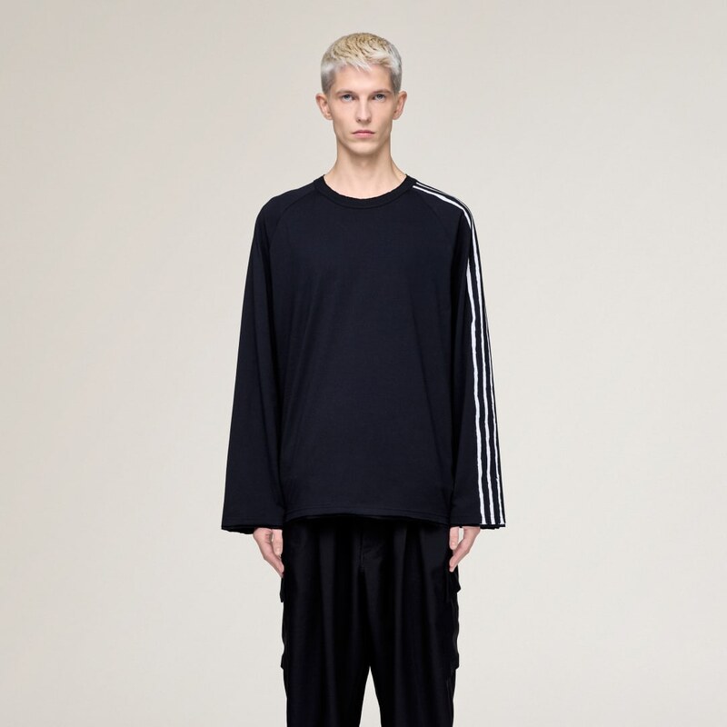 Adidas TRIČKO Y-3 RAW EDGE 3 STRIPES LONG SLEEVE TEE 66862011