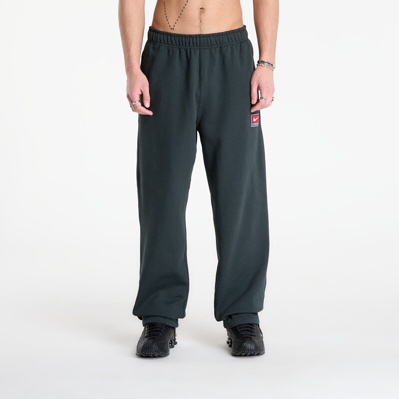 Tepláky Nike Solo Swoosh Mens Fleece Open-Hem Pants Black Spruce/ 67003857