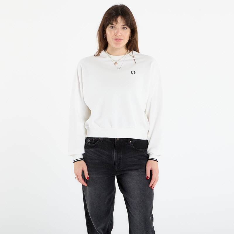 Mikina FRED PERRY Tipped Sweatshirt Snow White 34 67003848
