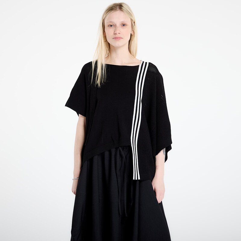 Mikina Y-3 Logo Knit Sweatshirt Black/ Chalk White S 67031320