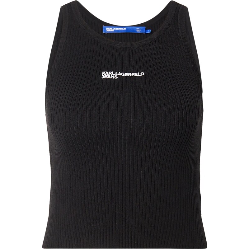 KARL LAGERFELD JEANS Vyšívaný top čierna / biela 66263843