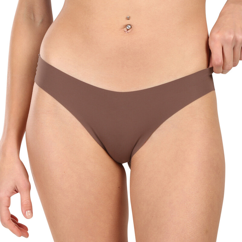 Dámske nohavičky brazilky Syvela bezšvové hnedé (2018-corteccia) 68592030