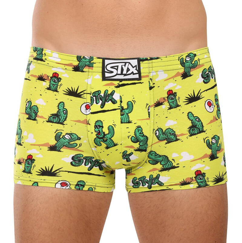 Pánske boxerky Styx art klasická guma kaktusy (Q1351) 67003995