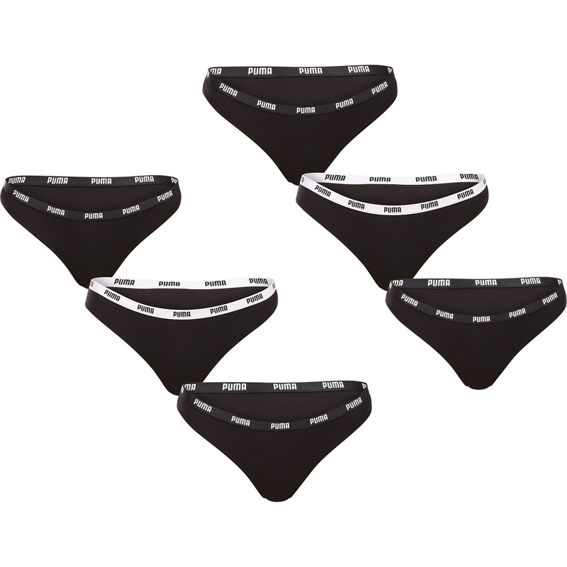 6PACK dámske tangá Puma čierne (701218849 001) 66888055