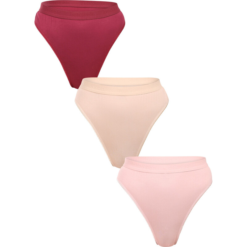 3PACK dámske tangá Benysøn viacfarebné (7204/mix) 66890400