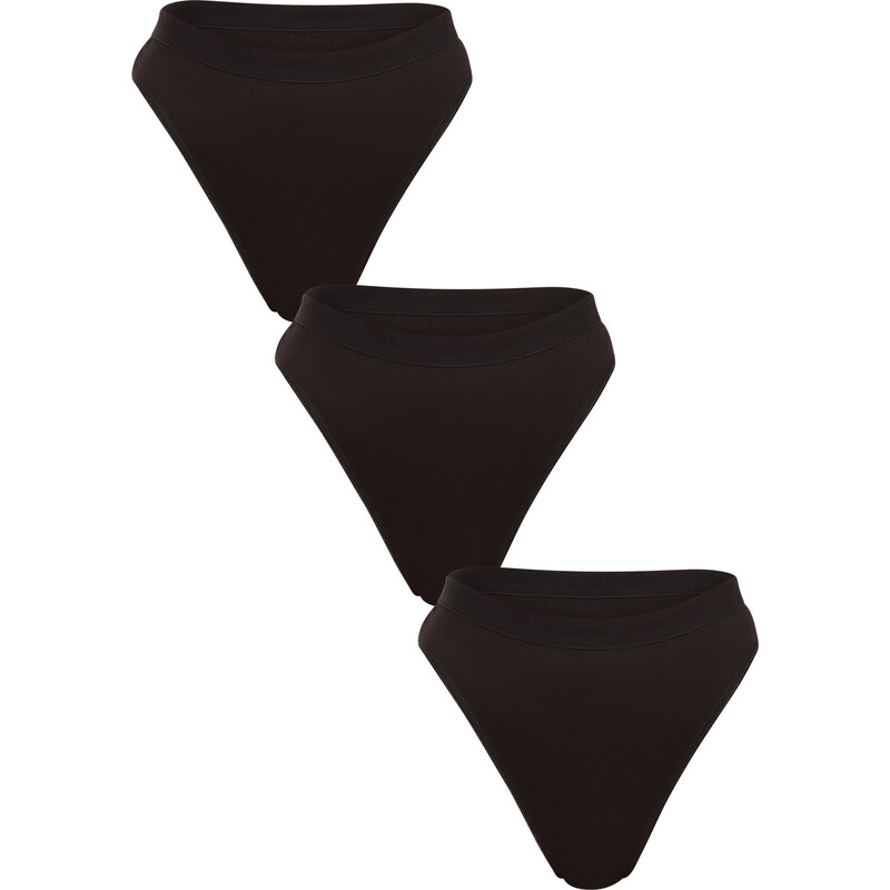 3PACK dámske tangá Benysøn čierná (7204/black) 66890401