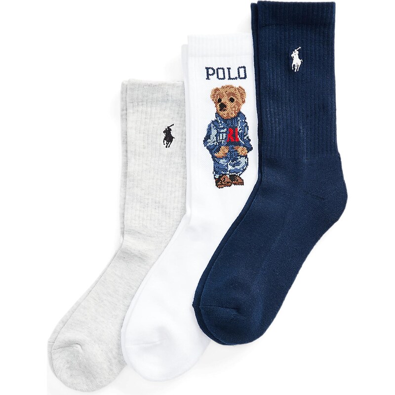 Polo Ralph Lauren Ponožky námornícka modrá / hnedá / sivá melírovaná / 61950471