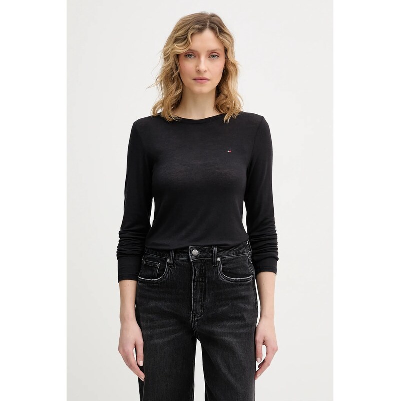 Tričko s dlhým rukávom s prímesou kašmíru Tommy Hilfiger 67019987