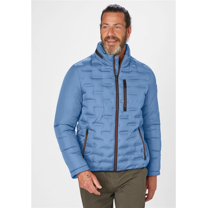 Pánska svetlomodrá prešívaná bunda S4 67005065