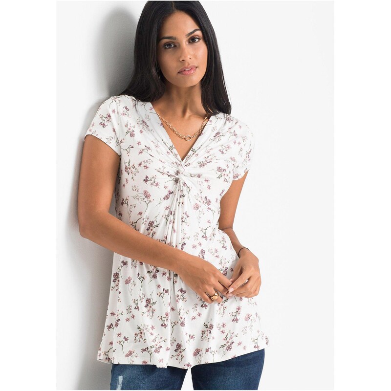 bonprix Tričko z viskózy, farba biela 44731842