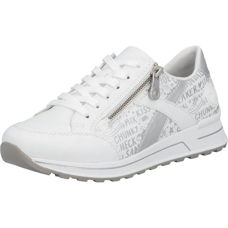 Rieker Nízke tenisky strieborná / biela 61642163