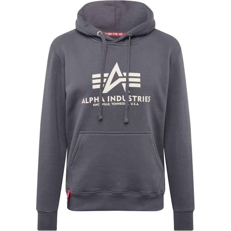 ALPHA INDUSTRIES Mikina čadičová / šedobiela 67007211