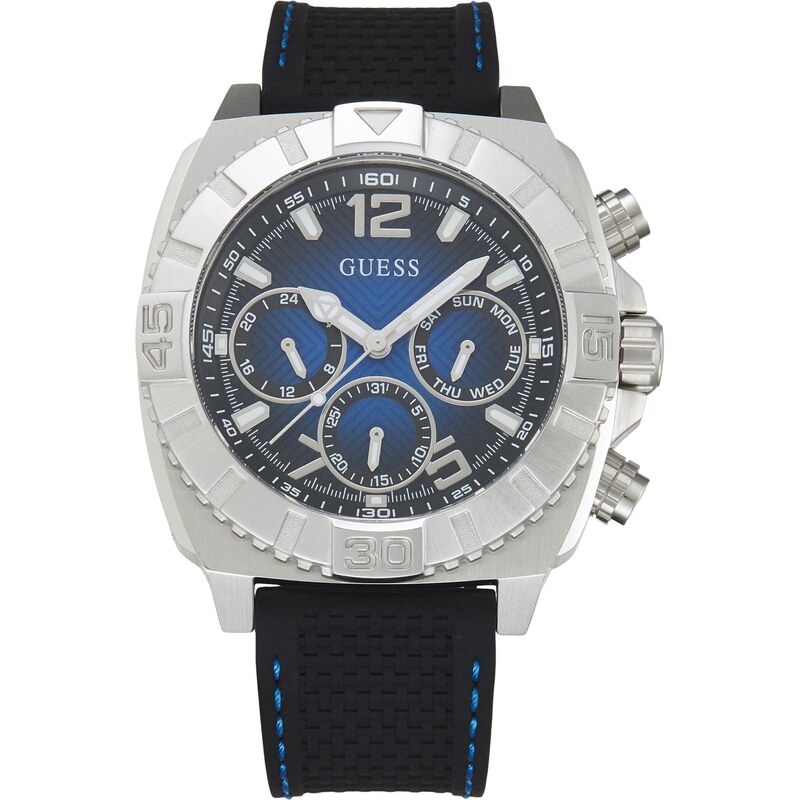 GUESS Analógové hodinky TRACTION tmavomodrá / čierna / strieborná 67007374