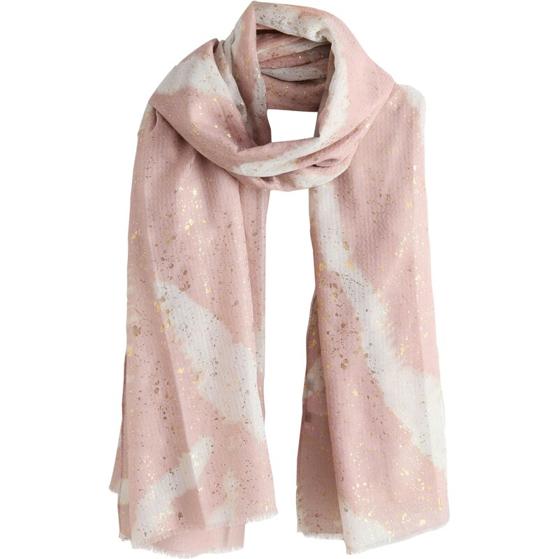 Next Šál zlatá / ružová / biela 67007401