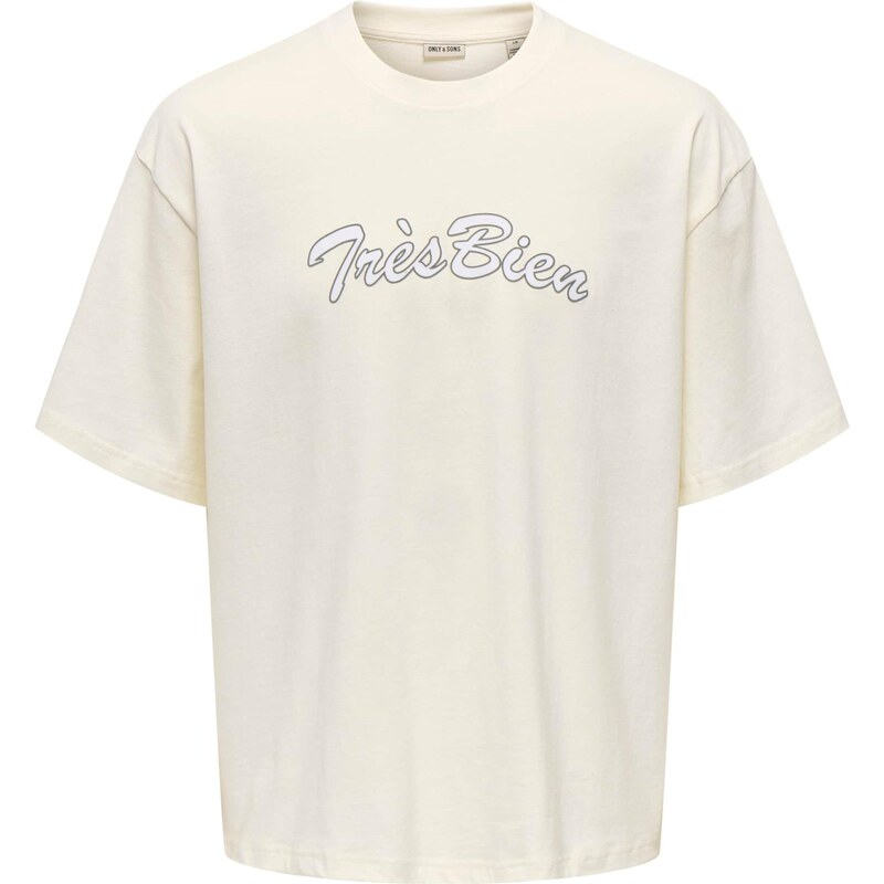 Only & Sons Tričko ONSMALIK čierna / biela ako vlna / prírodná biela 67007461