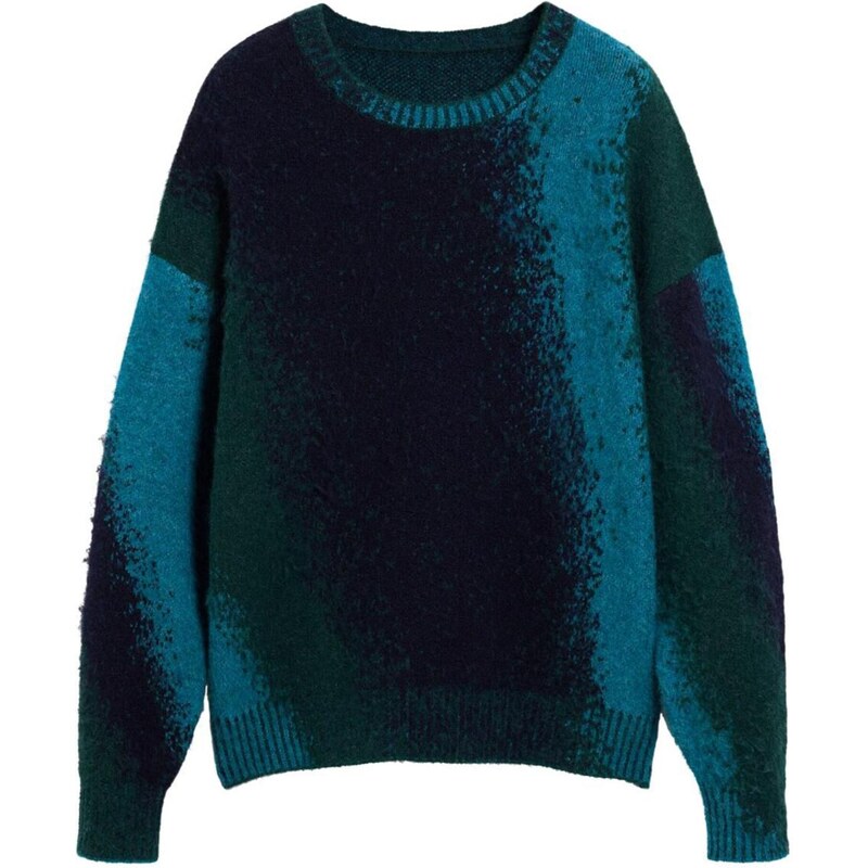 Desigual Sveter tmavomodrá / petrolejová / tmavozelená 67007486