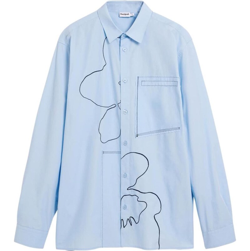 Desigual Košeľa svetlomodrá / čierna 67007493