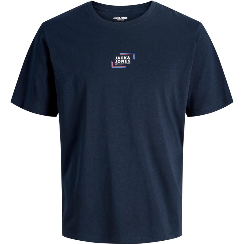 JACK & JONES Tričko JJECorp tmavomodrá / oranžová / biela 67007522