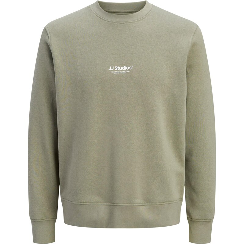 JACK & JONES Mikina JJESoho olivová / biela 67007537