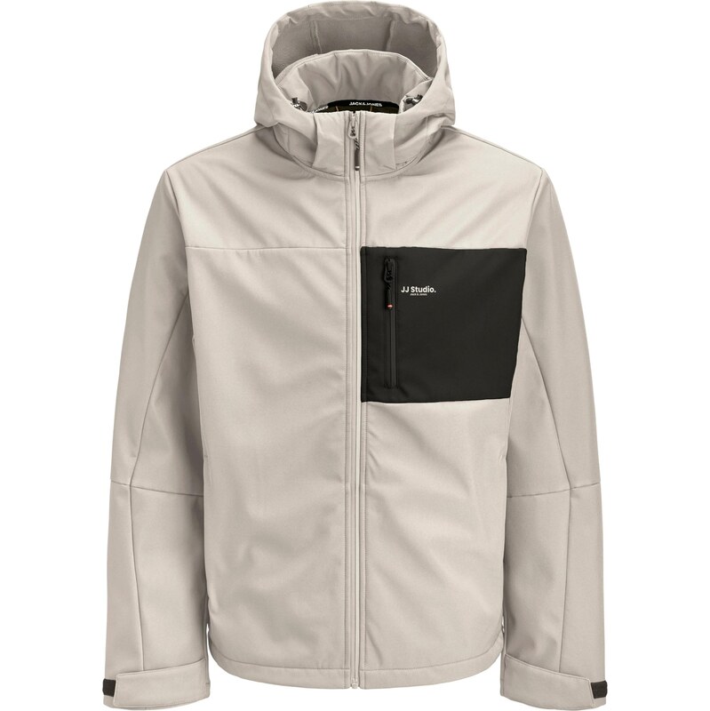 JACK & JONES Prechodná bunda JJNORTH krémová / čierna 67007565