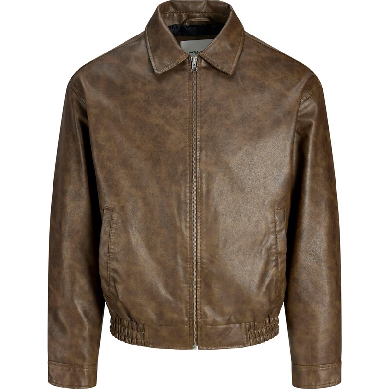 JACK & JONES Prechodná bunda JJLEON čokoládová 67007573