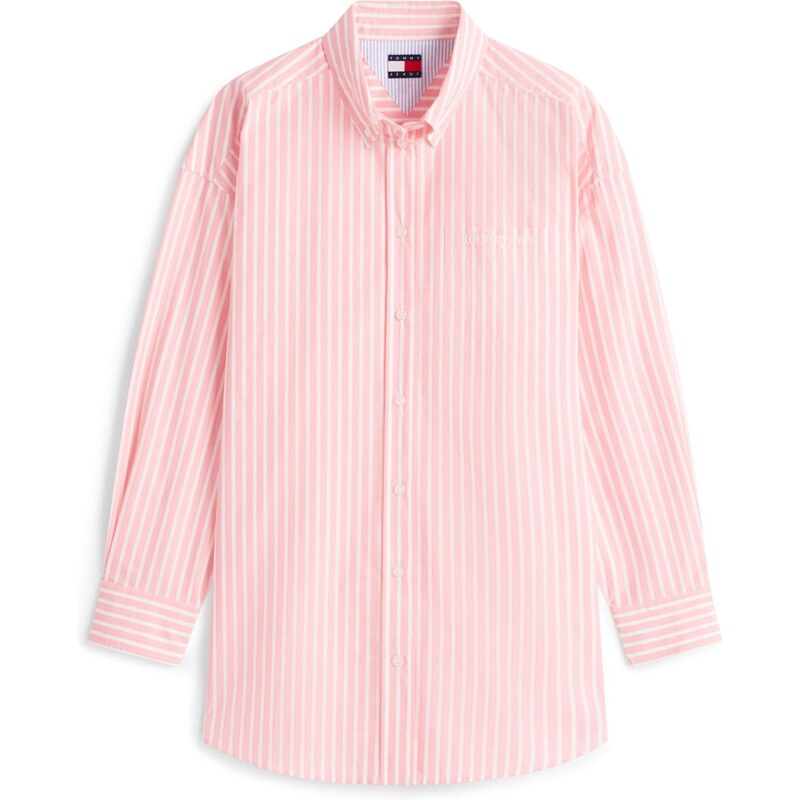 Tommy Jeans Blúzka ružová / biela 67007634