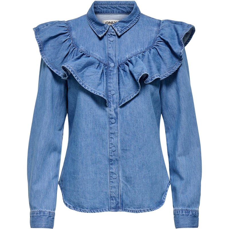 ONLY Blúzka ONLINDIGO modrá denim 67007641