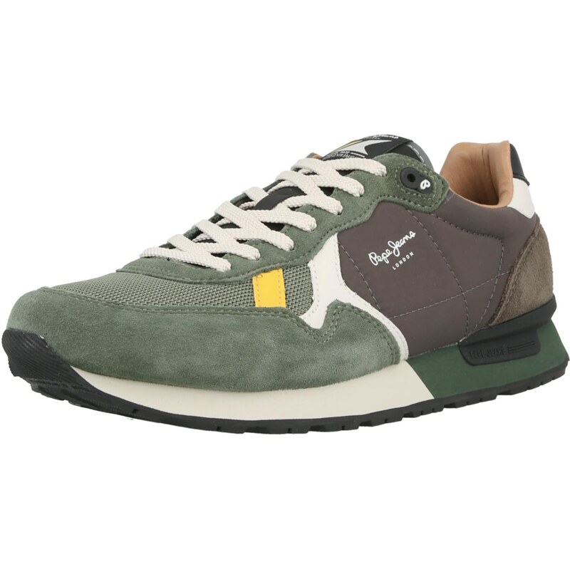 Pepe Jeans Nízke tenisky BRIT ESSENCE tmavohnedá / kaki / čierna / 67007663