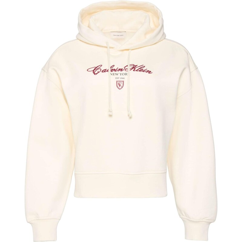 Calvin Klein Jeans Mikina slonová kosť / vínovo červená / čierna 67007688