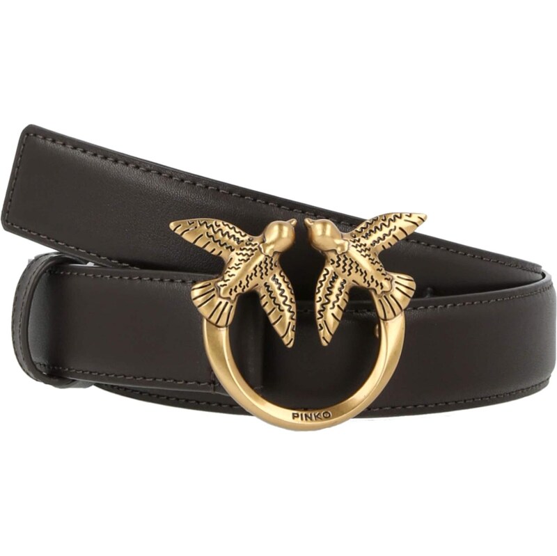 PINKO Opasky LOVE BERRY tmavohnedá 67007740