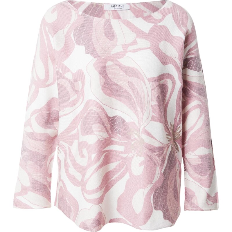 ZABAIONE Sveter Ya44sminaa rosé / púdrová / šedobiela 67007791