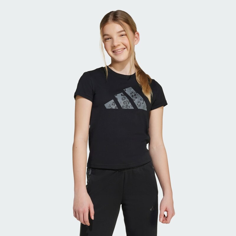 adidas Girls Animal Big Logo Single Jersey T-Shirt Kids 68323342