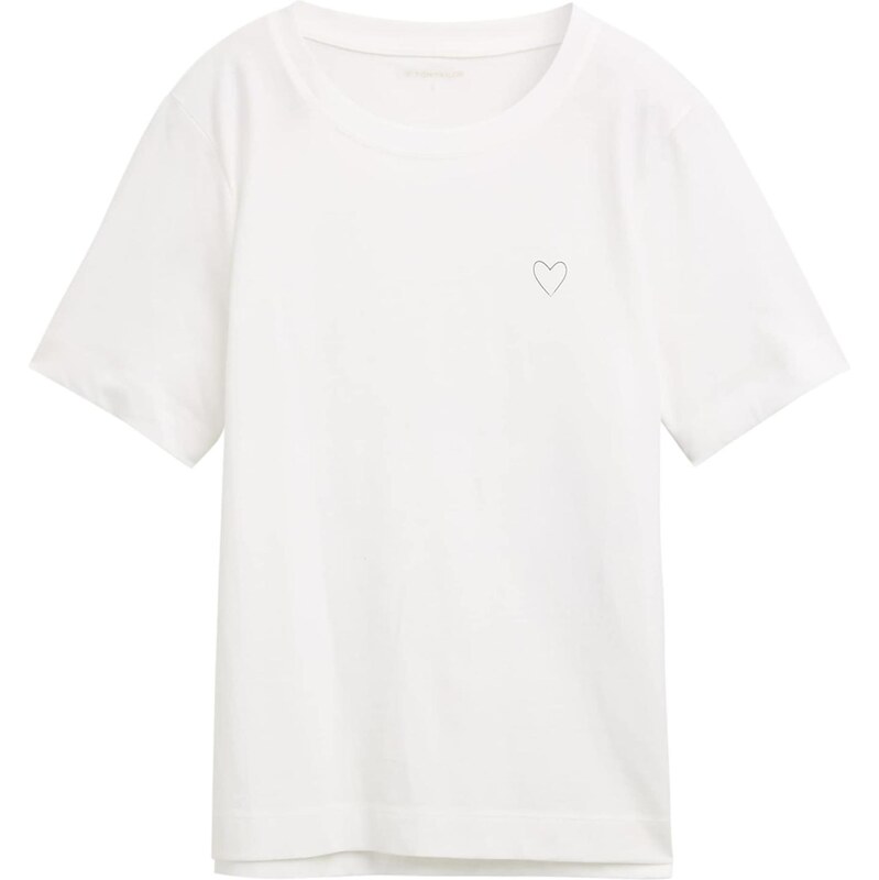 TOM TAILOR Tričko čierna / biela 67015577