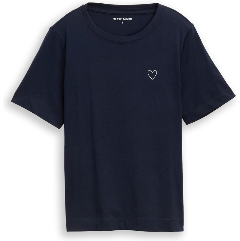 TOM TAILOR Tričko tmavomodrá / biela 67015579