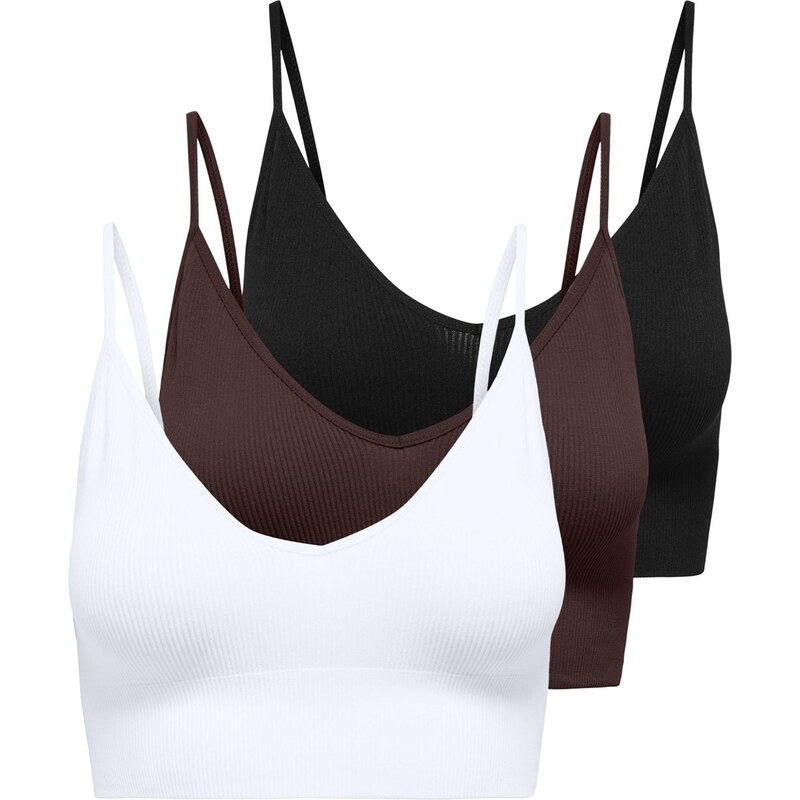 ONLY Podprsenka ONLVICKY tmavohnedá / čierna / biela 67015681