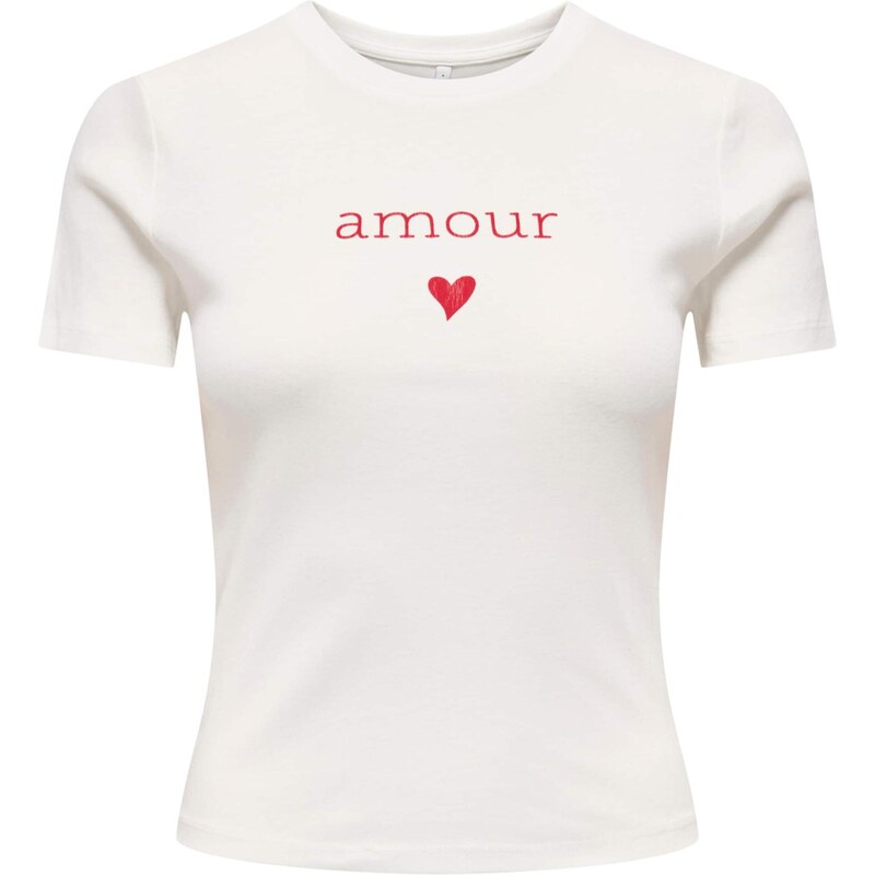 ONLY Tričko ONLKIRA červená / biela 67015685