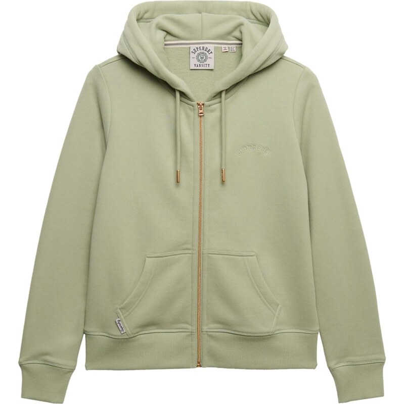 Superdry & Co Tepláková bunda ESSENTIAL pastelovo zelená 67015765