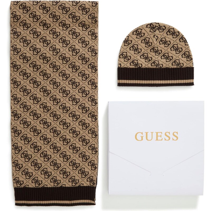 GUESS Čiapky piesková / tmavohnedá 67015815