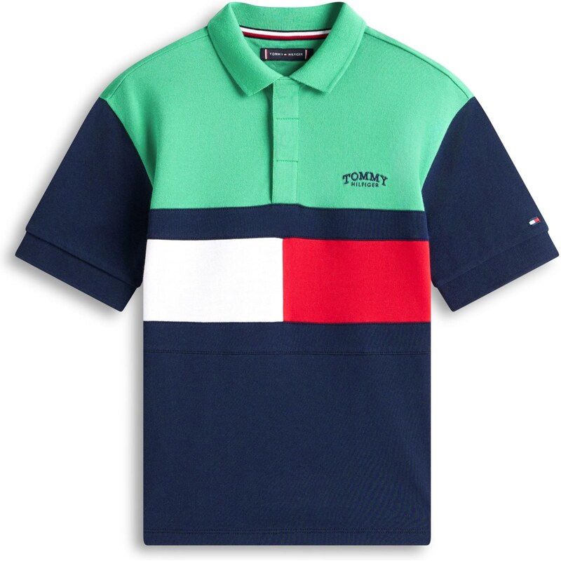TOMMY HILFIGER Tričko námornícka modrá / zelená / červená / biela 67015826