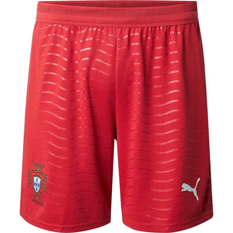 PUMA Športové nohavice Portugal 2026 tmavobéžová / ohnivo červená / 67015829