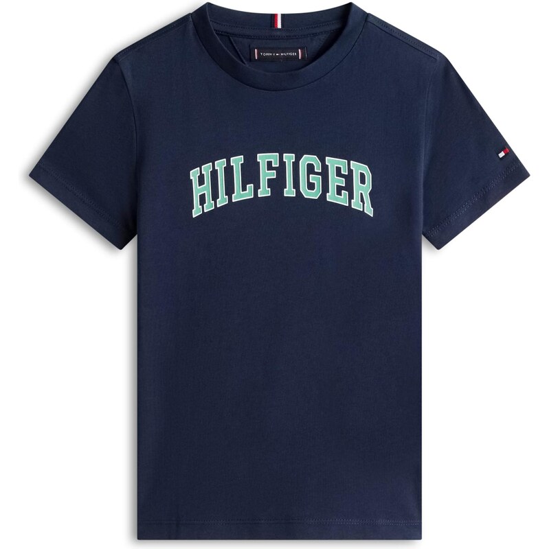 TOMMY HILFIGER Tričko VARSITY námornícka modrá / svetlozelená / biela 67015832