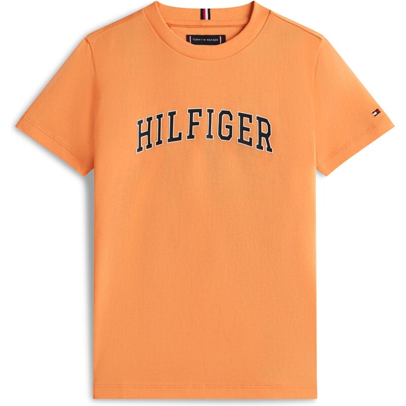 TOMMY HILFIGER Tričko oranžová / čierna / biela 67015833