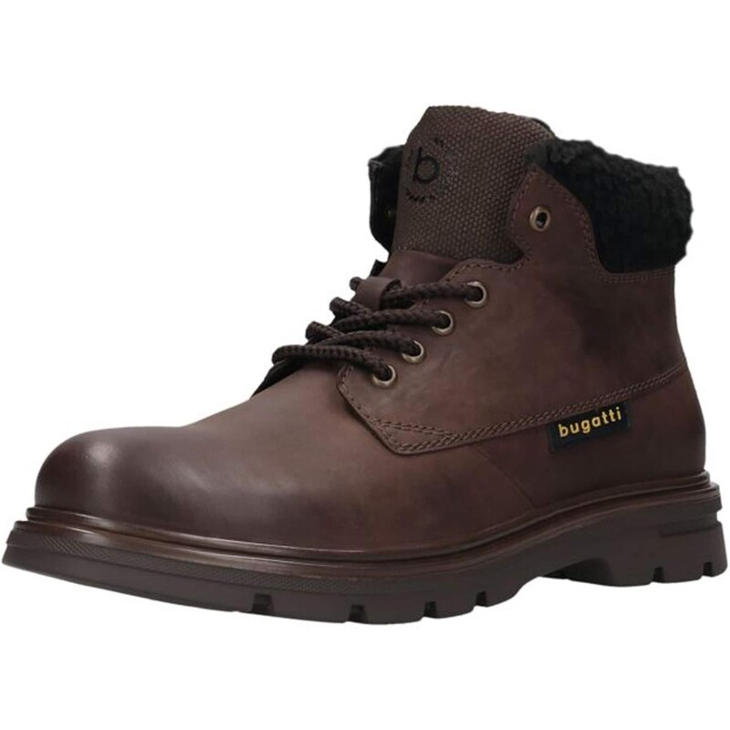 bugatti Šnurovacie čižmy karamelová / tmavohnedá 67015844